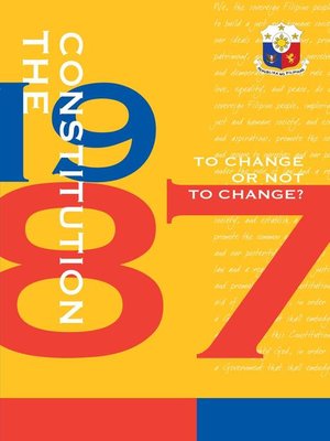 cover image of The 1987 Constitution